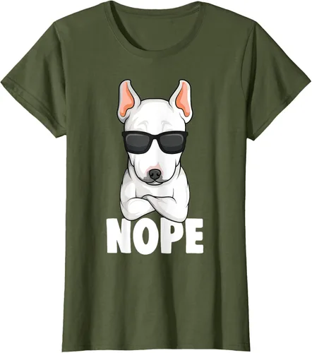 Vista 102 de Camiseta de perro Bull Terrier para niños y mujeres, Negro