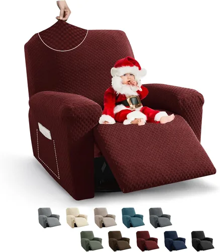 Vista 54 de MAXIJIN funda para sofá de 4 piezas, para sofás de 3 plazas, muy elástica, no se desliza, para perros, para mascotas, protector elástico de muebles