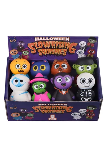 Vista 4 de Figuras Slow Rising Squishy de Halloween, Juego de 8 Piezas Multicolor