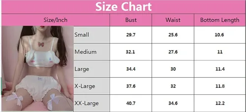 Vista 4 de BZB Conjunto de pijama kawaii de anime para mujer, traje de dormir de terciopelo dulce y encantador, top tubo y pantalones cortos