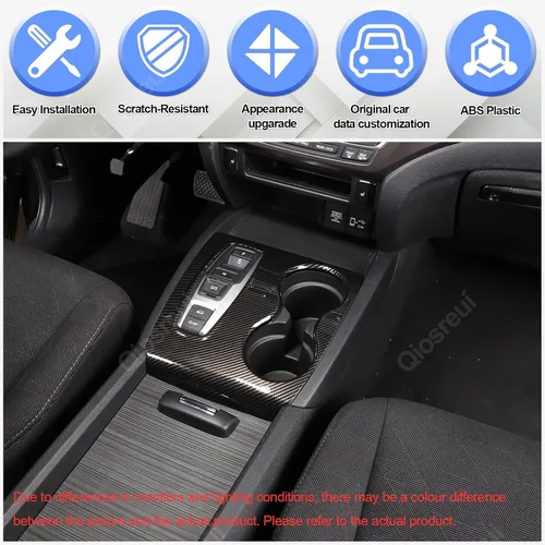 Vista 3 de Cubierta del panel de cambio para Honda Pilot 2016-2022 Ridgeline 2020-2023 Passport 2019-2023, protector antiarañazos para el marco del portavasos