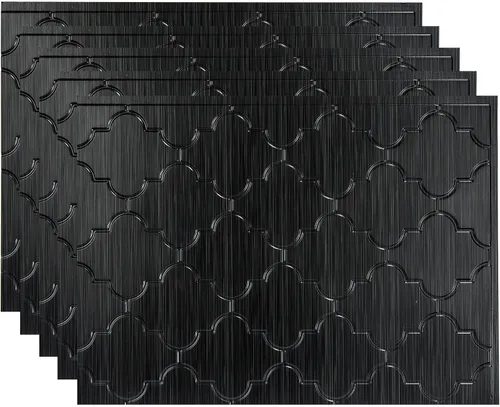 Vista 37 de FASÄDE Mónaco - Panel decorativo de vinilo para salpicaduras de 18 x 24 pulgadas en acero galvanizado (paquete de 5)