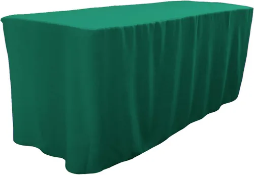 Vista 35 de LA Linen Mantel ajustable de popelina de poliéster, 96.2 in de largo x 30.0 in de ancho x 76.2