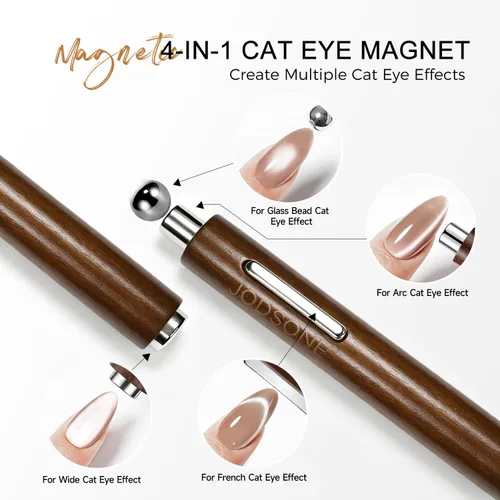 Vista 2 de JODSONE Juego de imanes de ojo de gato para uñas, kit de arte de uñas CT-4