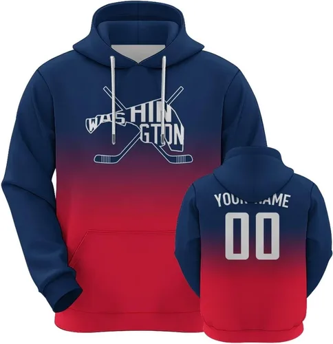 Vista 29 de Custom Hockey City Map Gradient Hoodies-Personalized Name Number Hooded Sweatshirts Hockey Fans Gifts for Men,Women,Youth