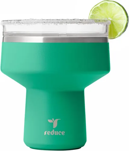 Vista 17 de Reduce Saltini - Vaso de cóctel de 16 onzas, vaso aislado de margarita con tapa, mantiene las bebidas frías durante 10 horas, alternativa al vaso