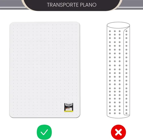 Vista 7 de Alfombrilla para Silla de Oficina Kuyal para Alfombra, 32x48 Transparente de Alta Resistencia, Protector Bajo Escritorio para Pisos Alfombrados