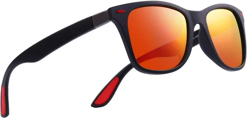 Vista 5 de Gafas de sol polarizadas con remaches rectangulares ultraligeras, protección UV 100%