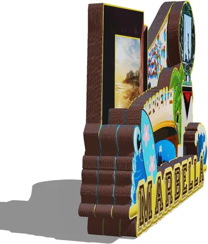 Vista 2 de Imán de madera de Marbella de España 3D para nevera, recuerdos coleccionables, decoración hecha a mano, artesanías 2