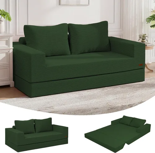 Vista 10 de COMAX - Sofá biplaza sin hueso, sofá cama convertible de 59 pulgadas, futón Negro - 59