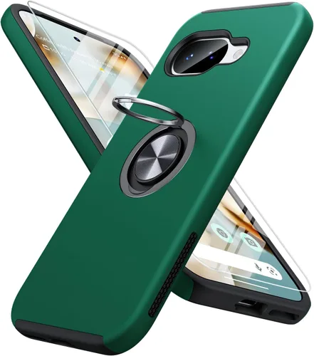Vista 24 de JAME Funda delgada para Google Pixel 7 Pro, soporte de anillo a prueba de Azul