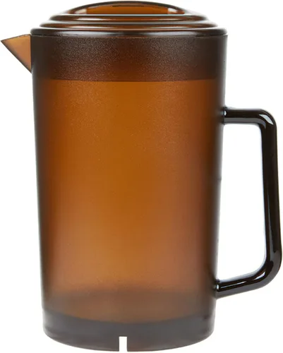Vista 12 de GET P-3064-1-CL-EC Jarra de plástico resistente y sin BPA de 2 cuartos de galón con tapa, inastillable (64 onzas), transparente