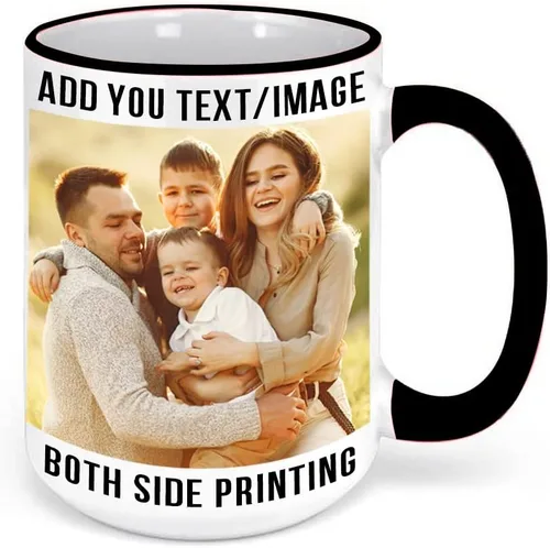 Vista 26 de Taza de café personalizada, regalo personalizado, taza de cerámica con foto, imágenes o texto, novedad de tazas personalizadas, perfecta para rojo
