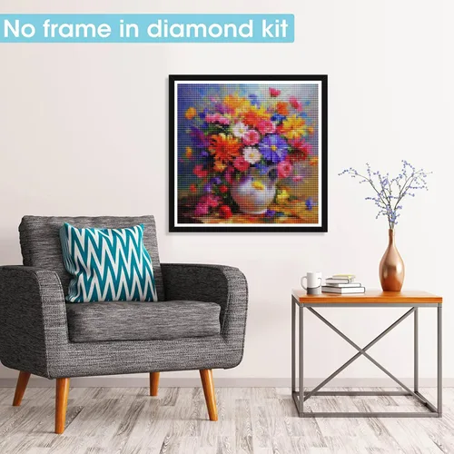 Vista 2 de Pavemlo Kits de arte de diamantes 5D para adultos, pintura al óleo, flores, arte de diamantes de taladro completo, pintura con diamantes, pintura