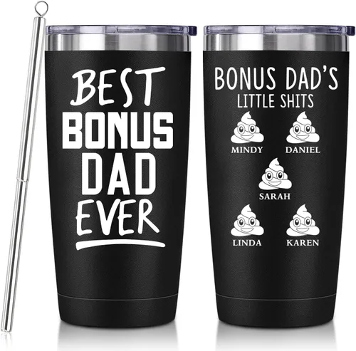 Vista 13 de Regalos para jefes para hombres y mujeres, vaso de vino negro de 20 onzas con tapa y pajilla, perfecto para regalos del día del jefe, Navidad