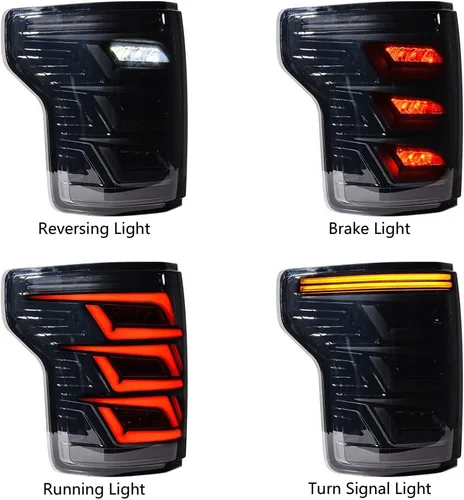 Vista 6 de Astra Depot Compatible con Ford F150 2015-2020 Pickup de 4 puertas, conjunto de luces traseras para conductor, luces de señal de giro inverso