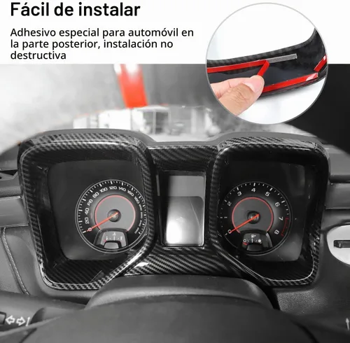 Vista 6 de Panel de ajuste de fibra de carbono para tablero, bisel de marco de tablero para Chevrolet Chevy Camaro 2010-2015
