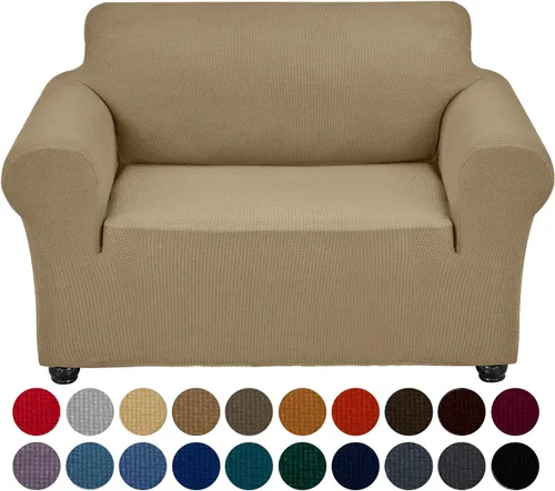 Vista 53 de Joccun Funda Elástica para Silla Sofá, Funda de Sofá de 1 Pieza Tela Jacquard de Spandex con Parte Inferior Elástica, Protector de Muebles Lavable