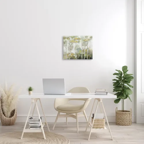 Vista 3 de Stupell Industries Bosque de abedul bosque amarillo follaje bosque pintura, diseño de Nan Stupell Industries 20 x 16 Inches, Easy to Hang and