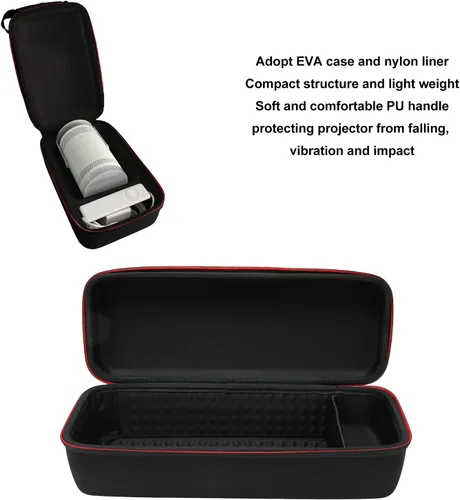Vista 3 de Goshyda Estuche de transporte para proyector de estilo libre, estuche de almacenamiento portátil de EVA duro para proyector Freestyle de 30 a 100