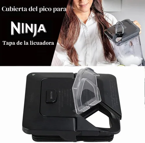 Vista 5 de Tapa de boquilla de repuesto para tapa de licuadora Ninja, cubierta de boquilla de repuesto para jarra cuadrada de 72 onzas, adecuada