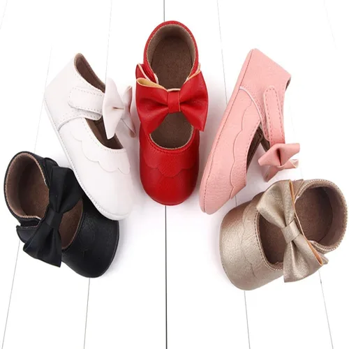 Vista 7 de Zapatos Mary Jane para bebés y niñas, suela de goma antideslizante, zapatillas de ballet para vestido de princesa, zapatos de boda, zapatos de cuna
