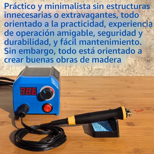 Vista 4 de FIRElood LH55-1 kit de combustión de madera, herramienta de combustión de madera, kit de quemador de madera de temperatura ajustable digitalmente