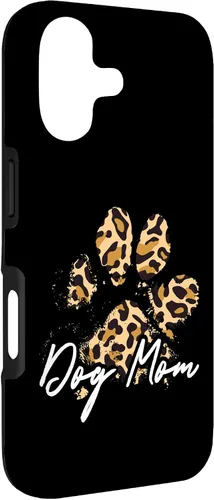 Vista 3 de Dog Mom Gift Leopard Paw Print Fur Mama Case para iPhone 17
