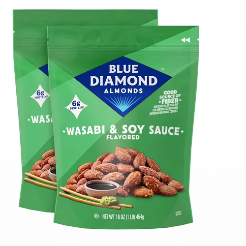 Vista 25 de Blue Diamond Almonds Smokehouse - Frutos secos saborizados, bolsa resellable de 16 onzas, (paquete de 1)