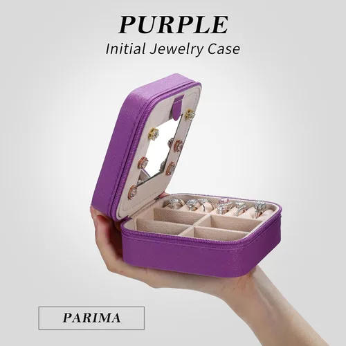 Vista 2 de Parima Joyero de viaje para niñas y mujeres, caja organizadora de joyas, cajas de joyería personalizadas para mujeres y niñas, caja organizadora