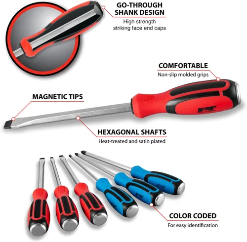 Vista 2 de Performance Tool Juego de destornilladores Go-Thru W1740 de 6 piezas