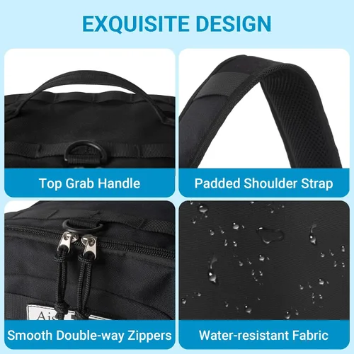 Vista 4 de Bolsa de gimnasio para hombre, Negro-2, Mediana, Moderno