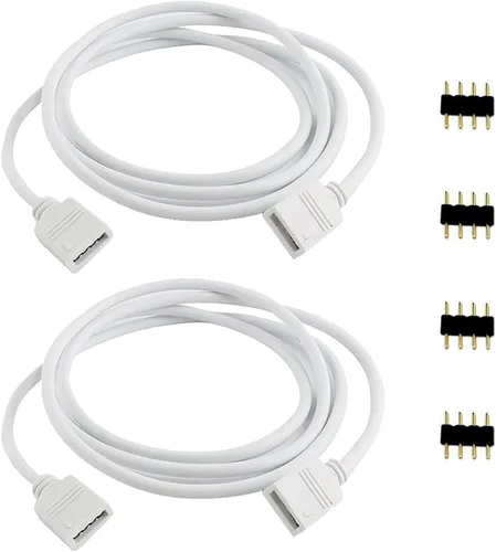 Vista 9 de RGBZONE 10 unids 4 Pin 0.394 in Conectores LED sin soldadura 4 Pin conductor tira a adaptador de corriente para puente de 0.394 in SMD RGB 5050 LED
