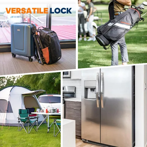 Vista 6 de SURE LOCK Cerraduras de equipaje aprobadas por la TSA, alerta abierta, diales de fácil lectura, cerraduras de equipaje de viaje para maleta