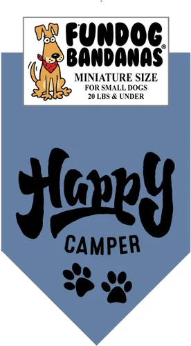 Vista 2 de Happy Camper - Bandana para perros pequeños de menos de 20 libras, naranja quemado