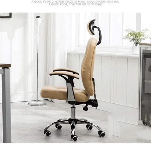 Vista 4 de Silla de oficina para computadora, silla ejecutiva de escritorio con brazos, silla giratoria de tareas y respaldo medio (negro)