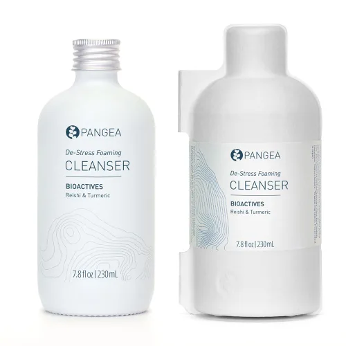 Vista 7 de Pangea Organics Natural Reishi + Turmeric De-Stress Limpiador facial espumoso Vegano, no tóxico, suave e hidratante Botella de vidrio sostenible