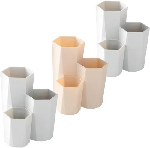 Vista 5 de TEHAUX 2 unids cosméticos cepillo titular artículos artículos titular accesorios para escritorio accesorios lápiz lápiz