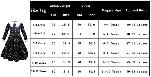 Vista 5 de YUEGOO Vestido de disfraz negro para niñas, disfraces de Halloween, vestido de fiesta de cosplay con accesorios de 3 a 12 años