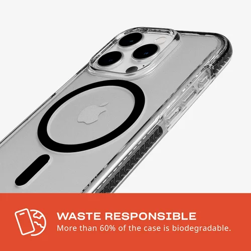 Vista 7 de Tech21 Evo Crystal - Funda para iPhone 15 Pro, compatible con MagSafe, funda de protección contra impactos, color negro grafito