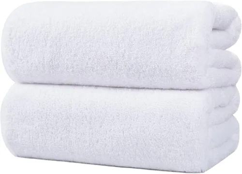 Vista 9 de POLYTE Toalla de baño de microfibra de secado rápido, sin pelusas, 35 x 70 pulgadas, paquete de 2 (beige)