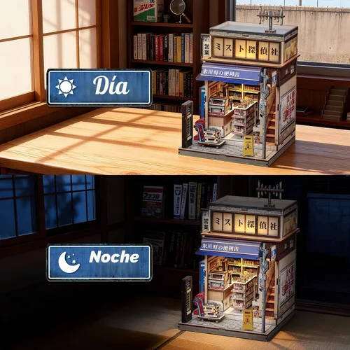 Vista 3 de Fsolis Japanese Book Nook Kit for Adults, Beika-cho Convenience Store Tienda de conveniencia Beika-cho