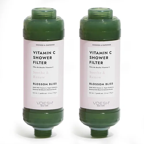 Vista 15 de VOESH Filtro de ducha con vitamina C, Blossom Bliss, aromaterapia de ducha, purificador de agua, suavizante de agua, probióticos veganos, cabezal