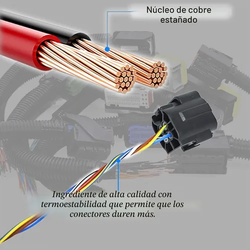 Vista 2 de Sensor de oxígeno Conector O2 4 Arnés de cableado Pigtail Plug Reemplazo para Nissan Micra March Note E11 Tiida Qashqai NV200 05-14