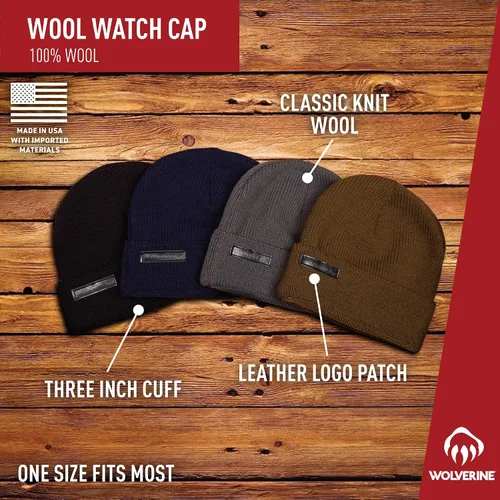 Vista 6 de Wolverine Gorro de punto de lana para hombre