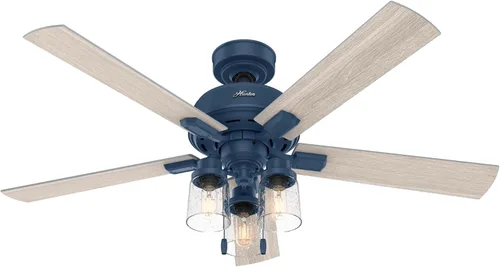Vista 14 de Hunter Hartland 51745 - Ventilador de techo interior de 52 pulgadas con luces LED, para dormitorio, sala de estar o cocina, montaje estándar, sin