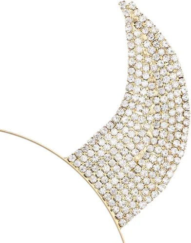 Vista 2 de LUX ACCESSORIES Diadema de disfraz de orejas de cuerno de diablo con diamantes de imitación para niñas de Halloween