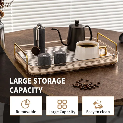 Vista 2 de Seoneiro Bandeja de whisky, estante para tazas de vidrio, soporte para tazas, organizador de taza de café, encimera de baño con tabla de drenaje