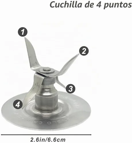 Vista 2 de Para Oster Blender Piezas de Repuesto Blender Ice Blade con Cuatro Juntas de Junta de Junta de Junta de Junta de Junta de Goma Kit de Actualización