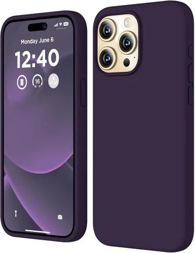Vista 18 de Funda compatible con iPhone 15 Pro, funda de silicona líquida, funda protectora de cuerpo completo a prueba de golpes, funda delgada para teléfono